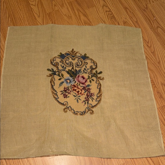 Floral Embroidered Tapestry Cushion Cover - Picture 3 of 5